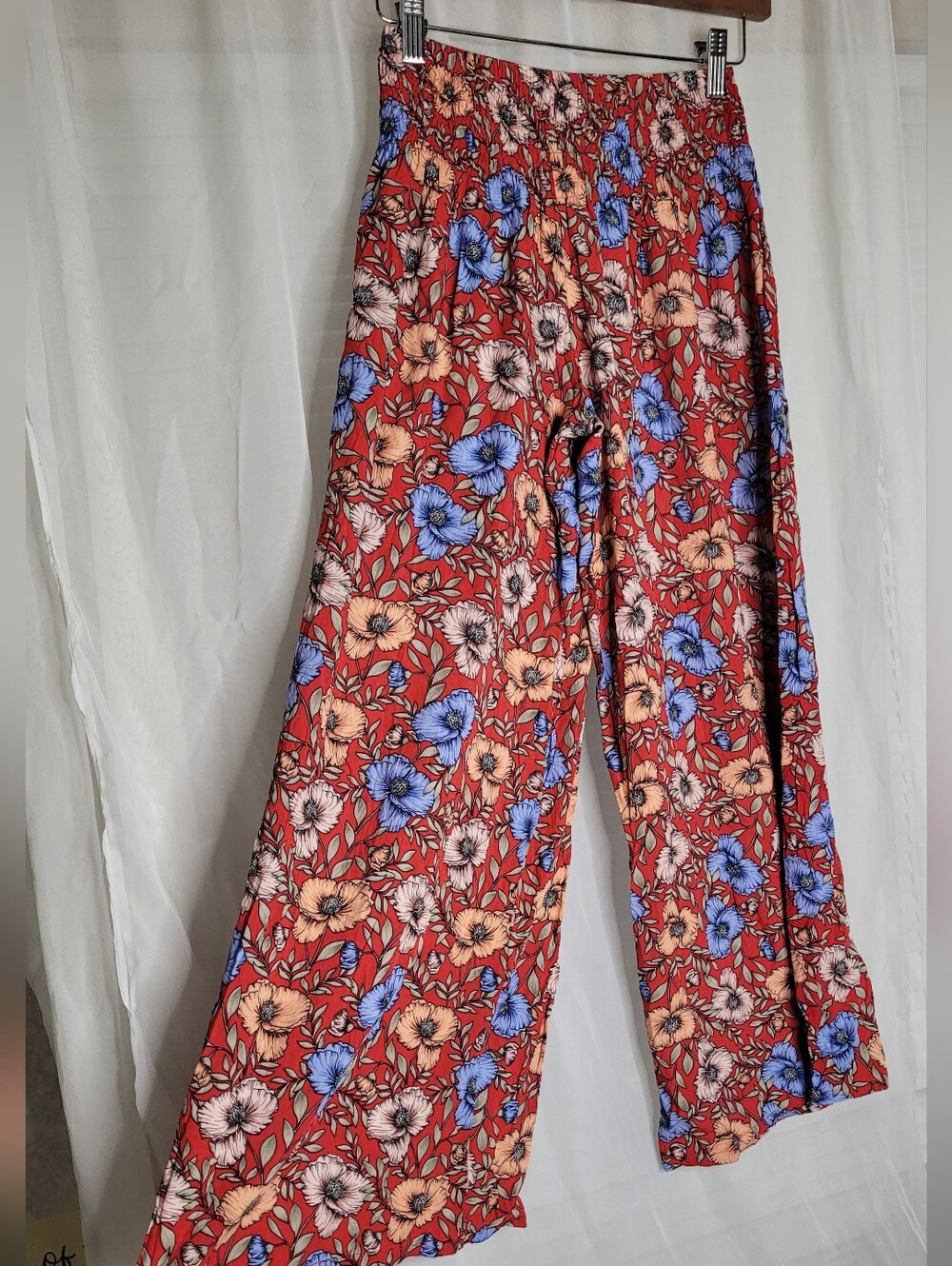 Mexicali Blues Wide Leg Crop Pants Size S/M Floral Cottagecore